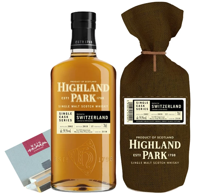 Highland Park 15 years bottled for Switzerland Scotch Single Malt Whisky 2002 59.1°